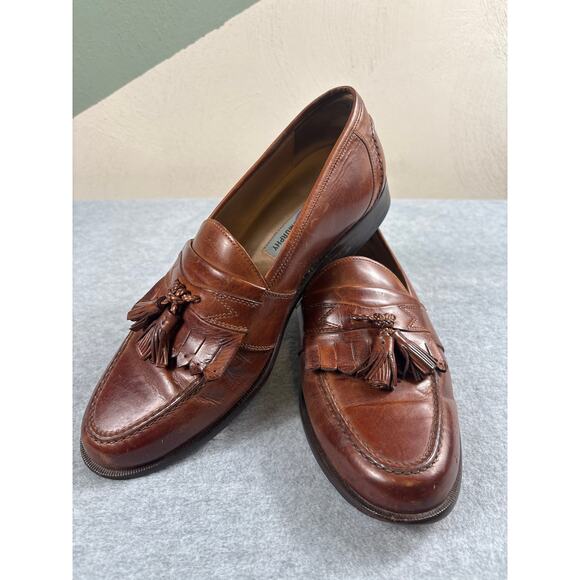 Johnston & Murphy Loafer Shoes Men\'s Size‎ 9M Brown Leather Tassel Formal Office